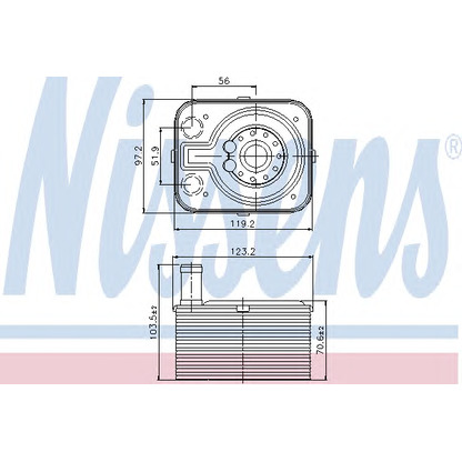 Фото Масляный радиатор, двигательное масло NISSENS 90655