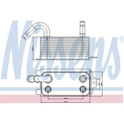 Photo Oil Cooler, automatic transmission NISSENS 90661