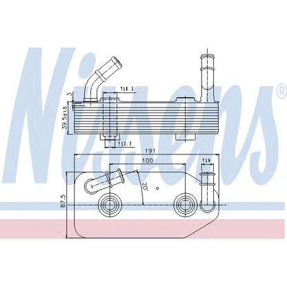 Photo Oil Cooler, automatic transmission NISSENS 90667
