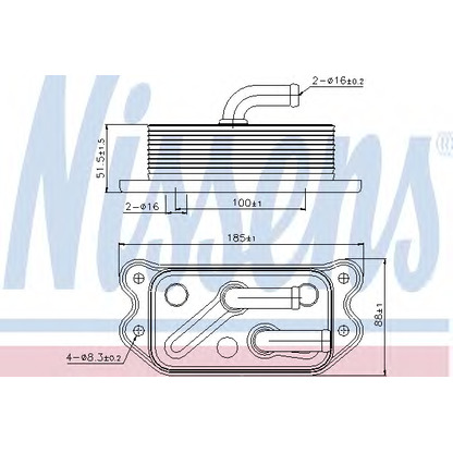 Photo Oil Cooler, engine oil NISSENS 90716