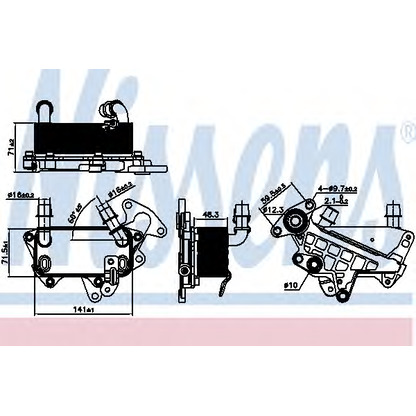 Photo Oil Cooler, automatic transmission NISSENS 90732