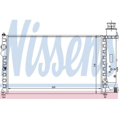 Photo Radiator, engine cooling NISSENS 61160