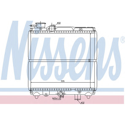 Photo Radiateur, refroidissement du moteur NISSENS 61810