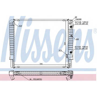 Photo Radiateur, refroidissement du moteur NISSENS 65509A