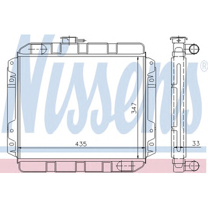 Foto Radiador, refrigeración del motor NISSENS 62230