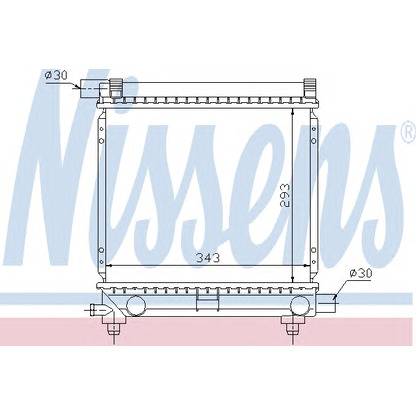 Photo Radiateur, refroidissement du moteur NISSENS 62551