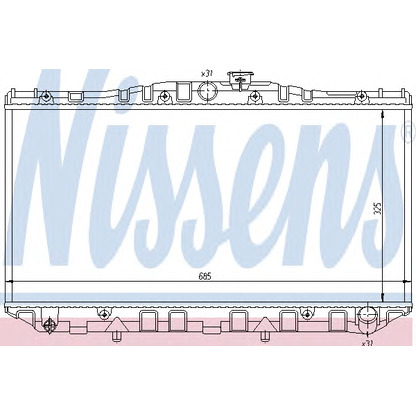 Photo Radiator, engine cooling NISSENS 64850