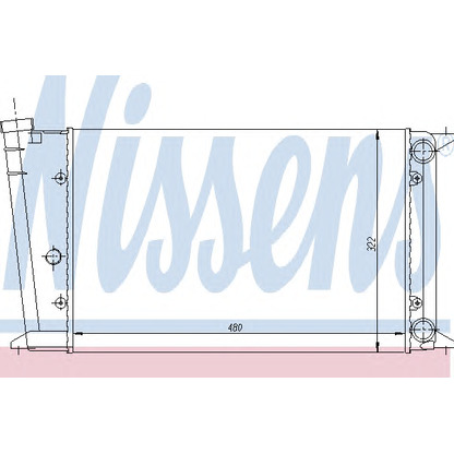 Photo Radiator, engine cooling NISSENS 65020