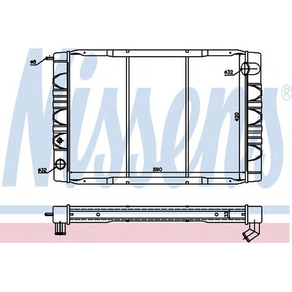 Фото Радиатор, охлаждение двигателя NISSENS 65610