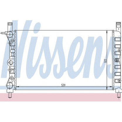 Photo Radiator, engine cooling NISSENS 61931