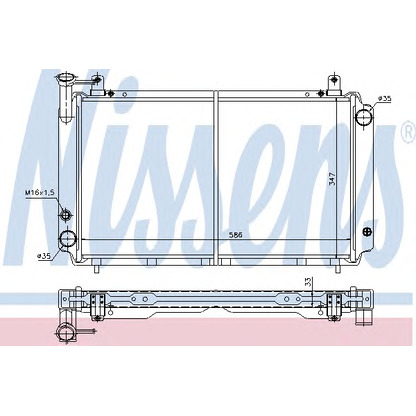 Photo Radiateur, refroidissement du moteur NISSENS 62425