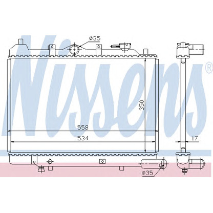 Photo Radiateur, refroidissement du moteur NISSENS 62442