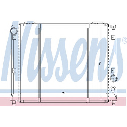 Photo Radiator, engine cooling NISSENS 60051