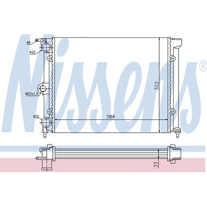 Photo Radiateur, refroidissement du moteur NISSENS 651711