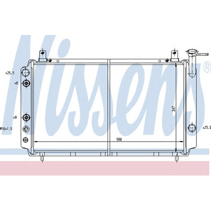 Photo Radiator, engine cooling NISSENS 62427