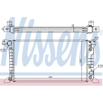 Foto Radiador, refrigeración del motor NISSENS 62367A