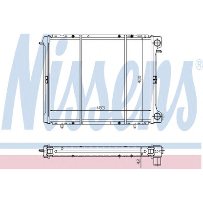 Photo Radiator, engine cooling NISSENS 63906