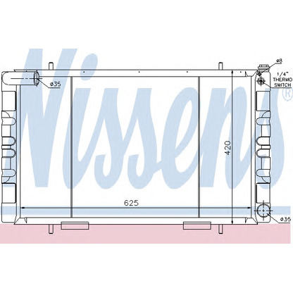 Photo Radiateur, refroidissement du moteur NISSENS 64018