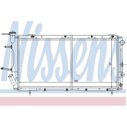 Photo Radiator, engine cooling NISSENS 64084