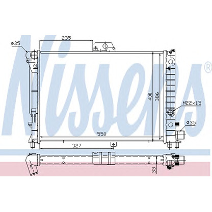 Photo Radiator, engine cooling NISSENS 64046