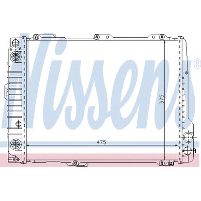 Photo Radiator, engine cooling NISSENS 60443