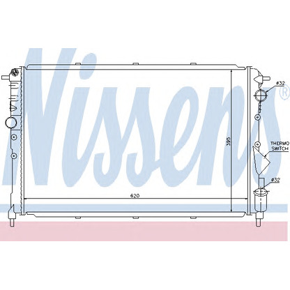 Foto Radiador, refrigeración del motor NISSENS 63873