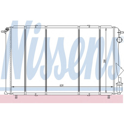 Foto Radiador, refrigeración del motor NISSENS 63874