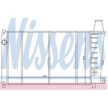 Photo Radiator, engine cooling NISSENS 61375