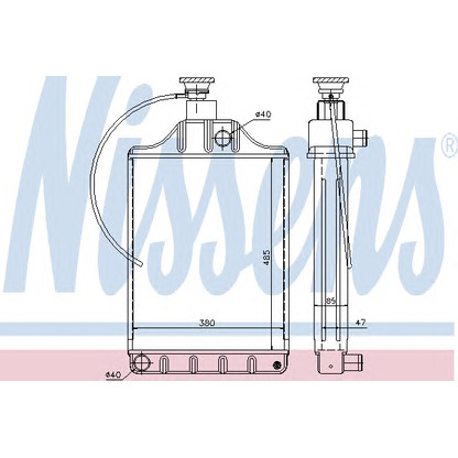 Photo Radiateur, refroidissement du moteur NISSENS 62254