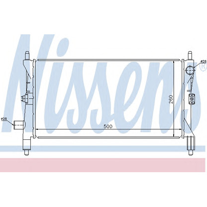 Foto Radiador, refrigeración del motor NISSENS 60517