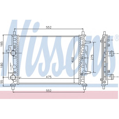 Photo Radiateur, refroidissement du moteur NISSENS 617844