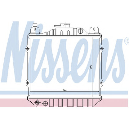 Photo Radiator, engine cooling NISSENS 64078