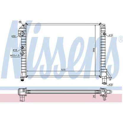 Фото Радиатор, охлаждение двигателя NISSENS 65517