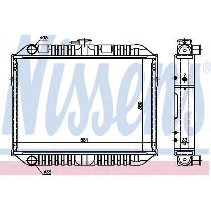 Photo Radiateur, refroidissement du moteur NISSENS 62419