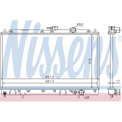 Photo Radiateur, refroidissement du moteur NISSENS 62830