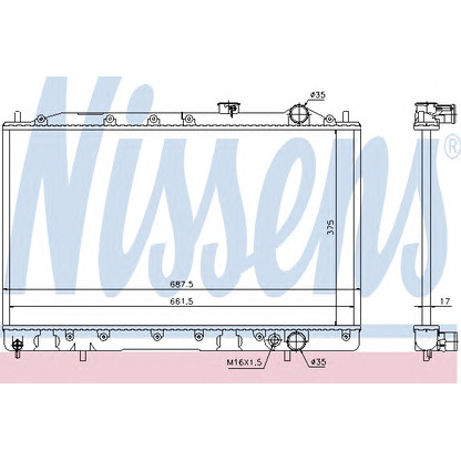 Photo Radiateur, refroidissement du moteur NISSENS 62836