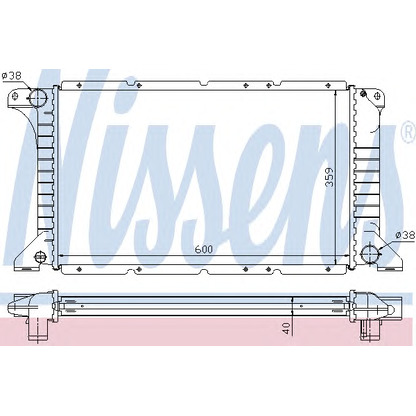Фото Радиатор, охлаждение двигателя NISSENS 62249A