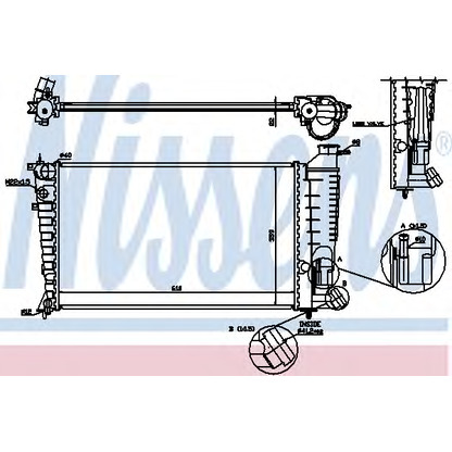 Foto Radiador, refrigeración del motor NISSENS 61379A