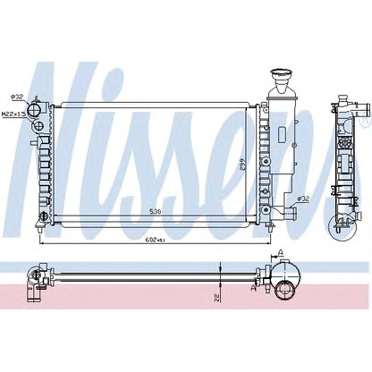 Foto Radiador, refrigeración del motor NISSENS 63537A