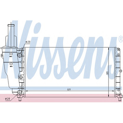 Photo Radiateur, refroidissement du moteur NISSENS 61858