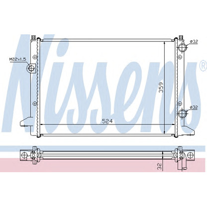 Photo Radiator, engine cooling NISSENS 65253A