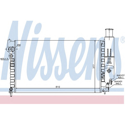 Photo Radiator, engine cooling NISSENS 63618