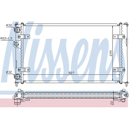 Foto Radiador, refrigeración del motor NISSENS 63995A