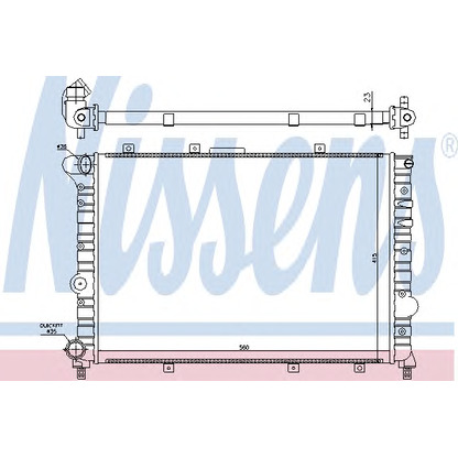 Foto Radiador, refrigeración del motor NISSENS 60041