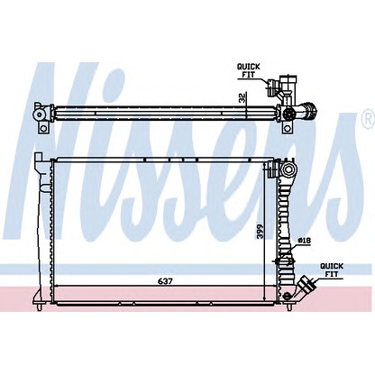 Photo Radiateur, refroidissement du moteur NISSENS 61349A