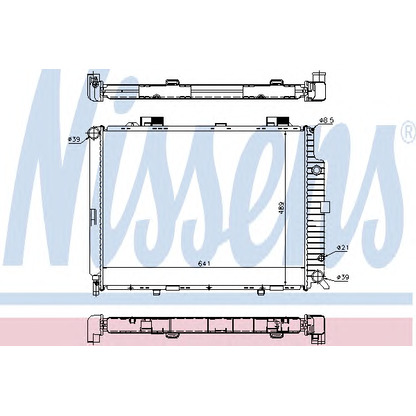 Photo Radiator, engine cooling NISSENS 62692A