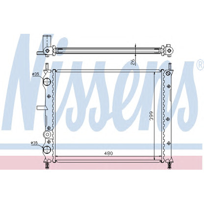 Photo Radiateur, refroidissement du moteur NISSENS 61876A