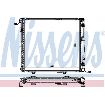 Photo Radiator, engine cooling NISSENS 62698A