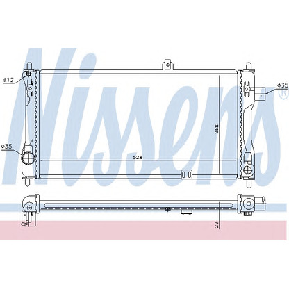 Photo Radiateur, refroidissement du moteur NISSENS 63243A