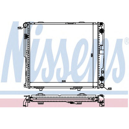 Photo Radiator, engine cooling NISSENS 62694A